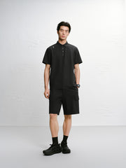 Men's Textured Patch Pocket Cargo Shorts