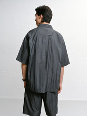 Men's casual loose-fitting denim-style shirt for outerwear