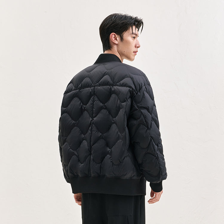 Men's Quilted Baseball Puffer Jacket