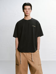 Men's loose-fit washed short-sleeve shirt