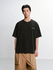Men's loose-fit washed short-sleeve shirt