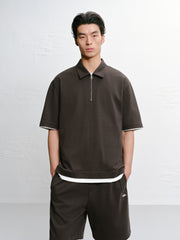 Men's Loose Textured POLO Shirt