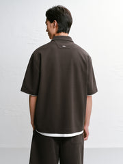 Men's Loose Textured POLO Shirt