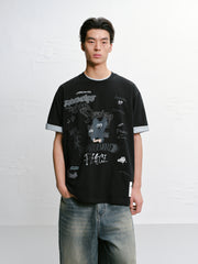Men's Printed Short-Sleeved T-Shirt