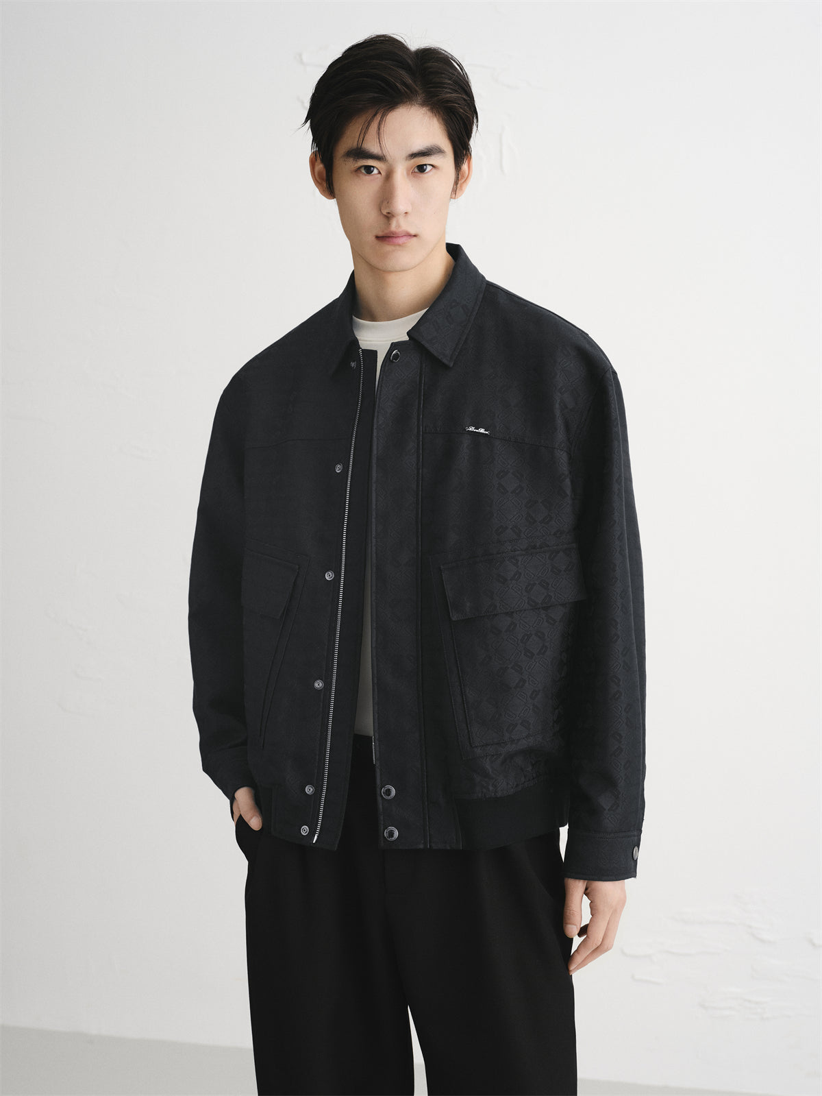 Men's Vintage Allover Subtle Jacquard Jacket