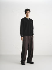 Men's Contrast-Panel Henley Knit Sweater