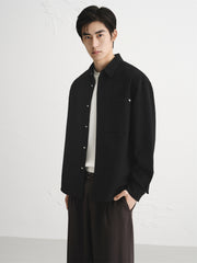 Men's Crinkled Texture Structured Shirt