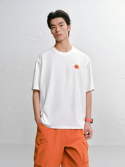 Men's American-style Color-block Printed T-shirt