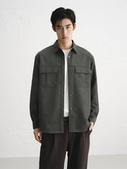 Men's Subtle Patterned Textured Jacquard Shirt