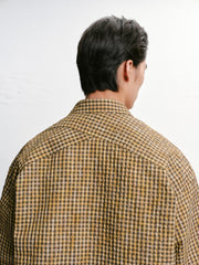 Men's plaid short-sleeve shirt