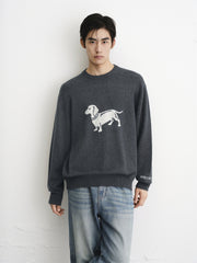 Men's Wool-Blend Jacquard Sweater