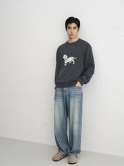 Men's Wool-Blend Jacquard Sweater
