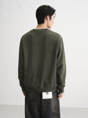 Men's Heavyweight Dog Embroidery Sweatshirt