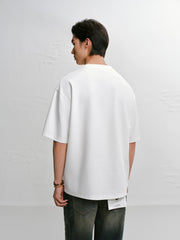 Men's Color Block Letter Print Short Sleeve T-shirt