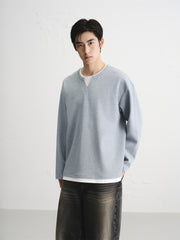 Men's Heavyweight Colorblock Layered-Look T-Shirt