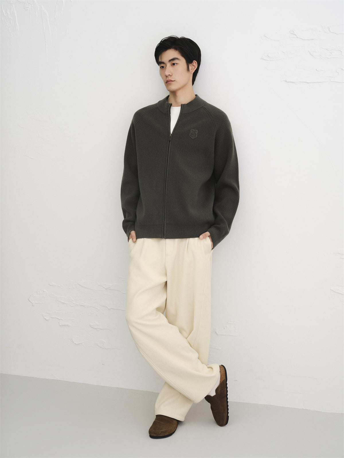 Men's Soft Raglan Zip Cardigan