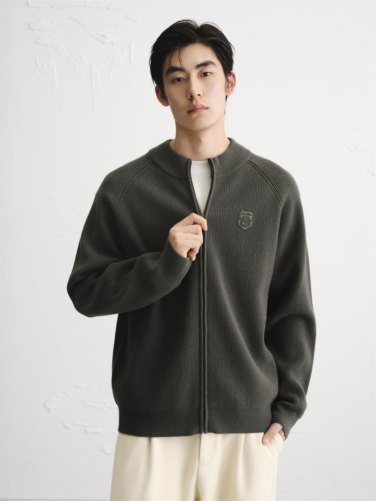 Men's Soft Raglan Zip Cardigan