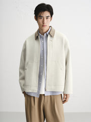 Men's Tweed-Texture Marl Oversized Jacket