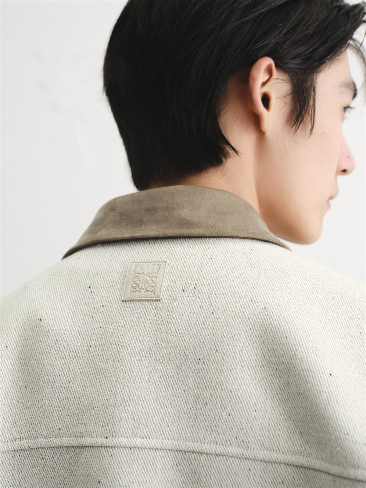 Men's Tweed-Texture Marl Oversized Jacket