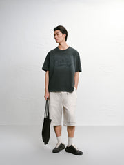 Men's casual short-sleeve with letter embroidery
