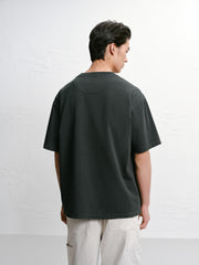 Men's casual short-sleeve with letter embroidery