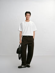 Men's Loose-Fit Embroidered Short-Sleeve Shirt