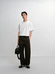 Men's Loose-Fit Embroidered Short-Sleeve Shirt