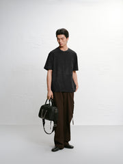 Men's casual jacquard short-sleeve shirt