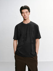 Men's casual jacquard short-sleeve shirt