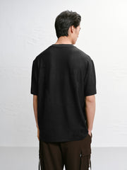 Men's casual jacquard short-sleeve shirt