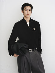 Men's Wool-Blend Cable Knit Textured Sweater