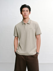 Men's Casual Embroidered Polo Shirt