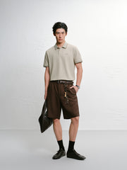Men's Casual Embroidered Polo Shirt