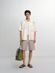 Men's Casual Textured Jacquard Shirt