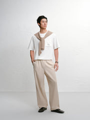 Men's Solid Color Lyocell Linen Short Sleeve Shirt