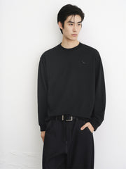 Men's Basic T-Shirt with Dog 3D Embroidery