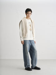 Men's Beige Textured Jacquard Sweater