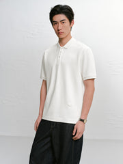 Men's Jacquard Textured Polo Shirt