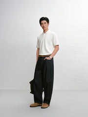 Men's Jacquard Textured Polo Shirt
