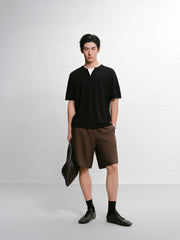Men's Acetate Color-Blocked Short Sleeve T-Shirt