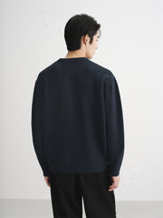 Men's Relaxed Fit Textured Jacquard Sweater