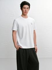 Men's slim fit embroidered short-sleeve T-shirt