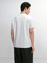 Men's slim fit embroidered short-sleeve T-shirt
