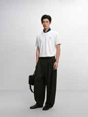 Men's slim fit embroidered short-sleeve T-shirt