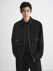 Men's Metallic Tweed Textured Commuter Jacket