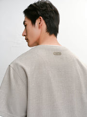 Men's casual Henley short-sleeve shirt