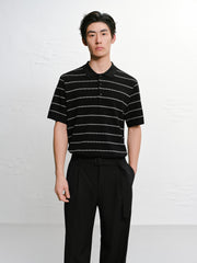 Men's casual moisture-wicking breathable polo shirt