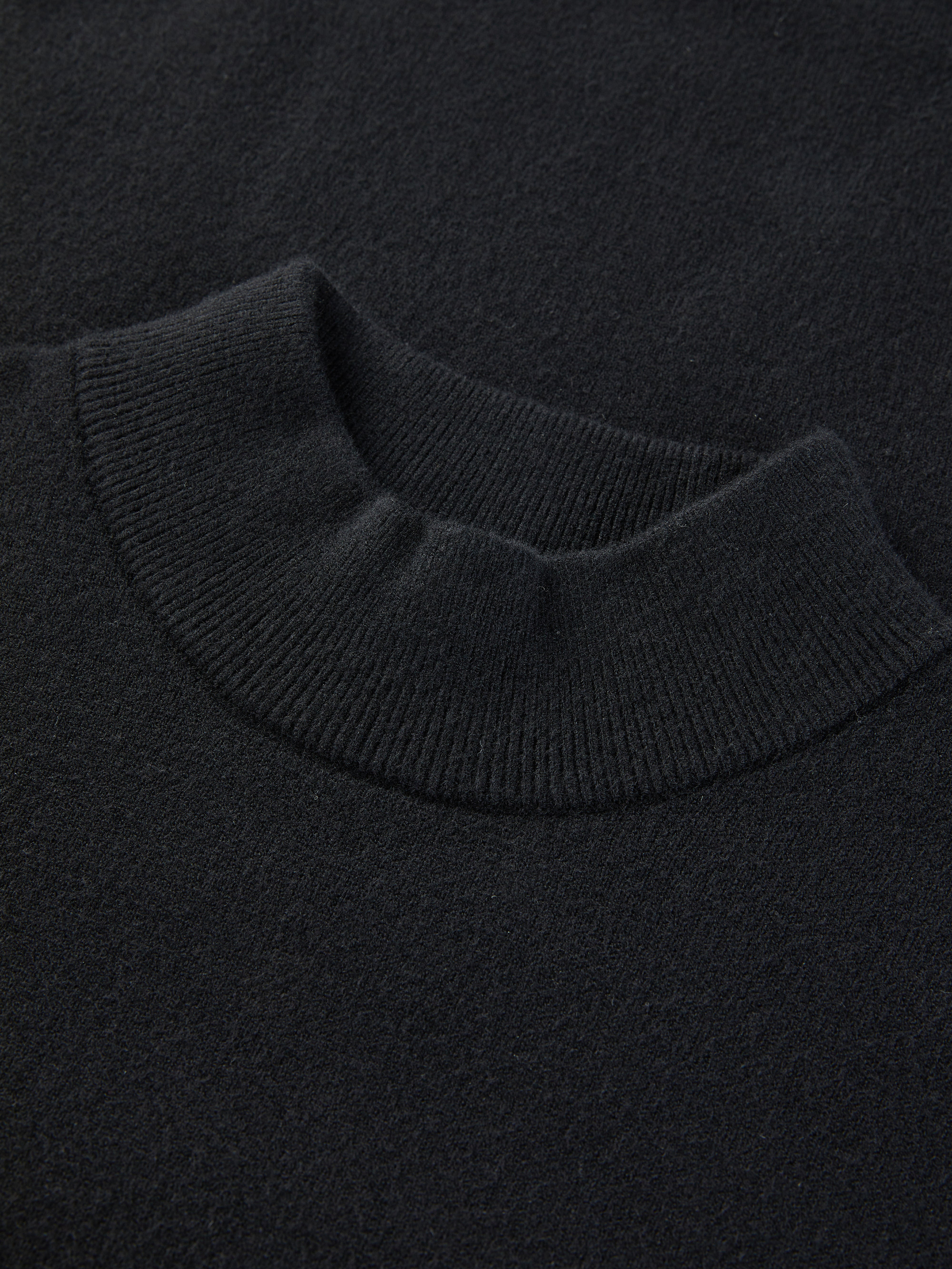 Men's Black Mock Neck Pullover