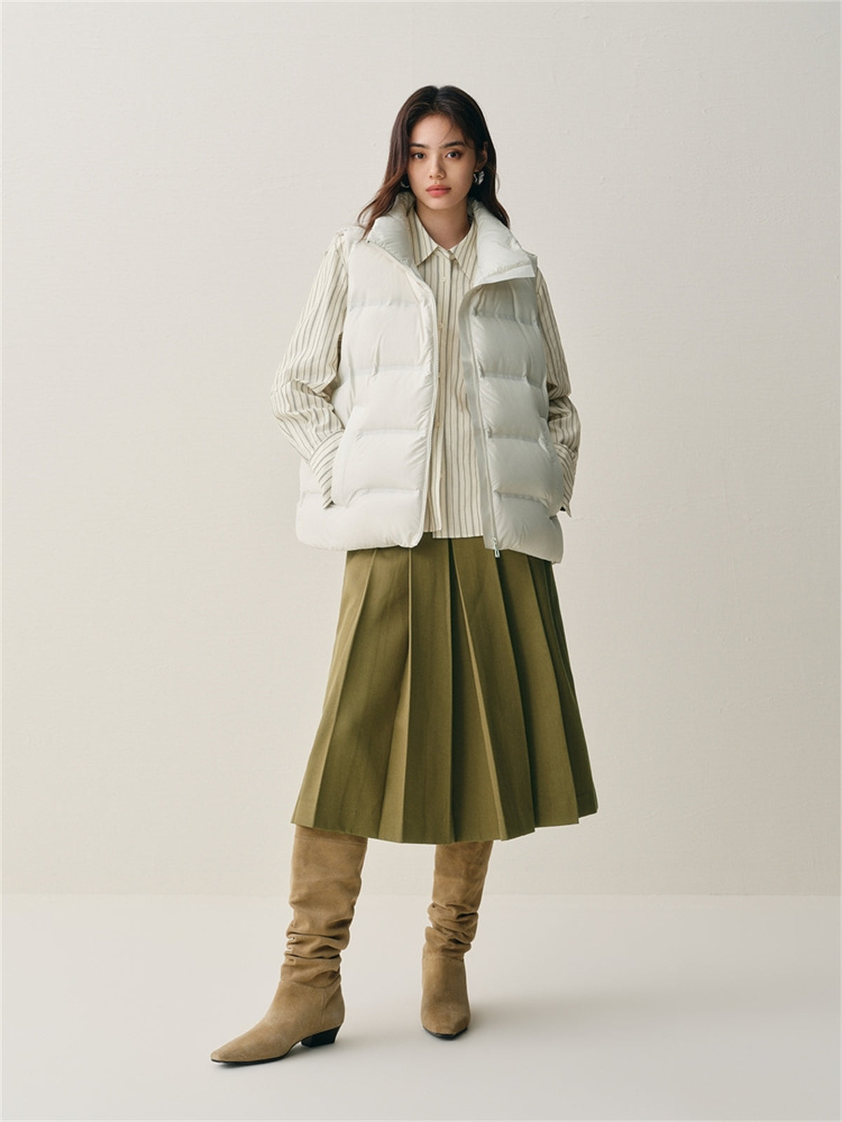 Women's Bonded Stand-Collar Down Vest
