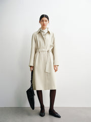 Women's Oversized Trench-Style Jacket with Belt